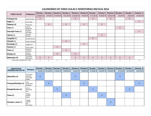 Veja o calendário de videoaulas e monitorias presenciais