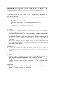 CRITÉRIOS DE CONVERGÊNCIA: UMA REFLEXÃO SOBRE OS
