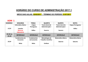 horário do curso de administração 2017.1 adm 1