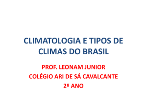 climatologia e tipos de climas do brasil