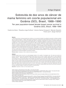 Sobrevida de dez anos de câncer de mama feminino em coorte