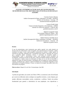 análise e interpretação do mapa de uso do solo do