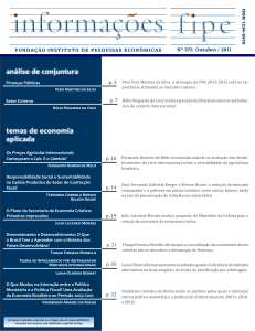 análise de conjuntura - Fundação Instituto de Pesquisas Econômicas