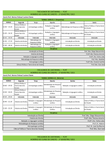 faculdade de castanhal – fcat horário do curso de direito