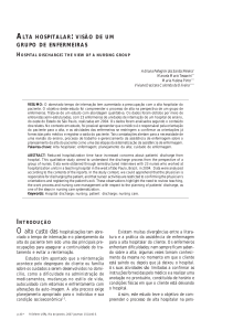 CAP 006A Alta hospitalar visão de um grupo