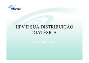 hpv e sua distribuição diatésica