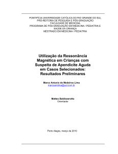 Utilização da Ressonância Magnética em Crianças