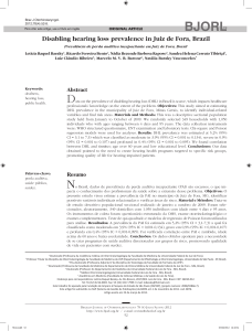 Disabling hearing loss prevalence in Juiz de Fora, Brazil