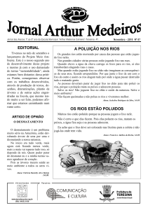 EDITORIAL A POLUIÇÃO NOS RIOS OS RIOS ESTÃO POLUIDOS