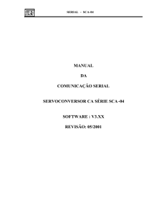 manual da comunicação serial servoconversor ca série sca