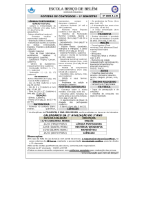 Roteiro de Conteúdo 3º Ano A e B