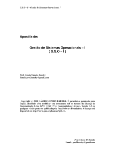 Apostila de: Gestão de Sistemas Operacionais – I ( G.S.O – I )