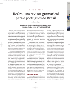ReGra - um revisor gramatical para o português do Brasil