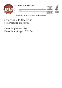 Categorias da Geografia. Movimentos da Terra. Data do pedido: 24