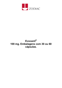 Evocanil 100 mg. Embalagens com 30 ou 60 cápsulas.