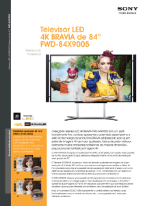 Televisor LED 4K BRAVIA de 84” FWD-84X9005