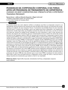 muDAnçAS DA CompoSição CoRpoRAl E DA foRçA ApóS um