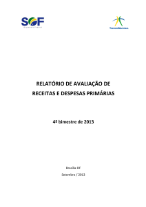 relatório de avaliação de receitas e despesas primárias