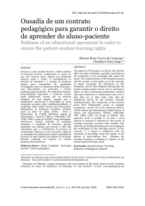 Ousadia de um contrato pedagógico para garantir o direito de