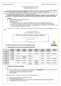 Comunicado 023.15 Brasília, 16 de março de 2015.