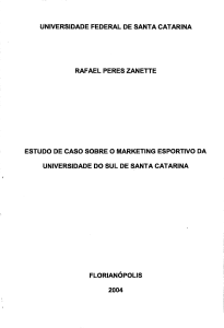 estudo de caso sobre o marketing esportivo da universidade do sul