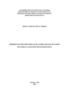 representações discursivas de atores sociais do curso de