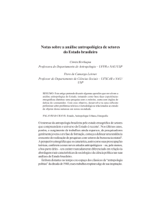 Notas sobre a análise antropológica de setores do Estado brasileiro