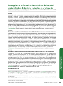 Percepção de enfermeiras intensivistas de