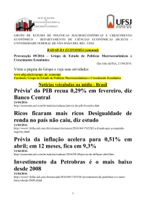 Prévia` do PIB recua 0,29% em fevereiro, diz Banco Central Ricos