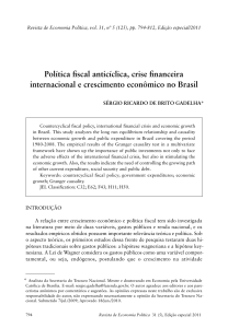 Política fiscal anticíclica, crise financeira internacional e crescimento