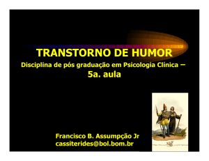 transtorno de humor - Psiquiatria Infantil