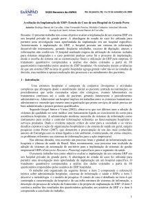 1 Avaliação da Implantação de ERP