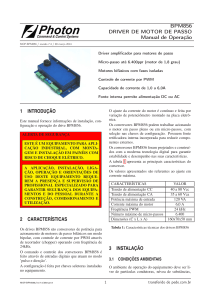 BPM856 DRIVER DE MOTOR DE PASSO Manual de Operação 1