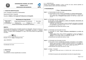 Didática e formação de professores em geografia