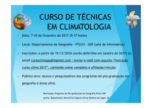 Folder Curso de tcnicas em climatologia 2017