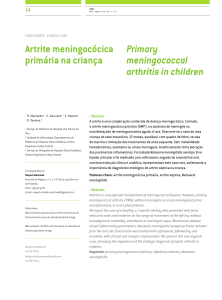 Artrite meningocócica primária na criança Primary meningococcal