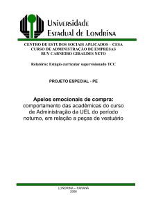 Apelos emocionais de compra: comportamento das acadêmicas do