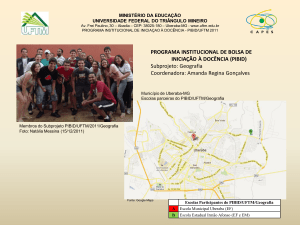 Mosaico de Imagens PIBID.UFTM.2011.Geografia 2011.2