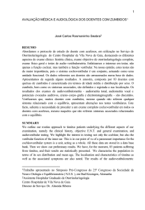 1 AVALIAÇÃO MÉDICA E AUDIOLÓGICA DOS DOENTES COM