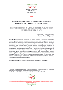 Artigo QUEIMADURA NA INFÂNCIA: UMA ABORDAGEM ACERCA