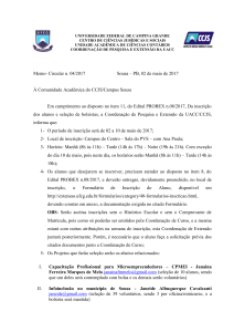 Memo- Circular n. 04/2017 Sousa – PB, 02 de maio