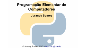 Programação Elementar de Computadores Jurandy Soares