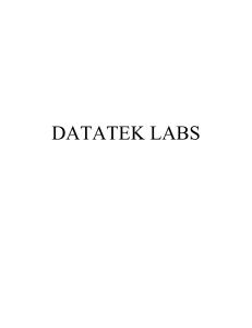 datatek labs - Sejam bem vindos ao nosso espaço na web