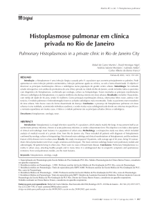 Histoplasmose pulmonar em clínica privada no Rio de