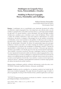 Modelagem em Geografia Física: Teoria