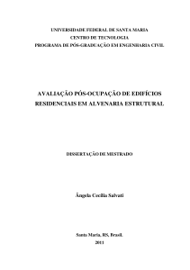 avaliação pós-ocupação de edifícios residenciais em alvenaria