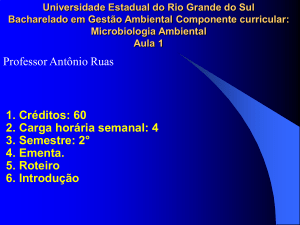Microbiologia ambiental - Professor Antônio Ruas