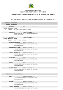 relação preliminar dos candidatos habilitados