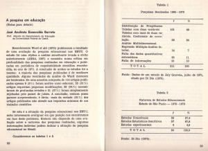 A pesquisa em educação José Anchieta Esmeraldo Barreto f %