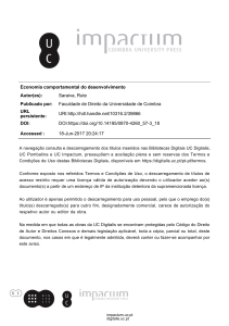 Economia comportamental do desenvolvimento Autor(es): Saraiva